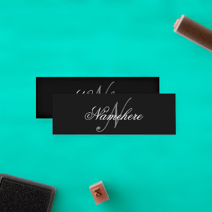 Einzigartiges Monogramm für Personalisierte Schwar Treuekarte