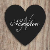 Einzigartiges Monogramm für Personalisierte Schwar Untersetzer
