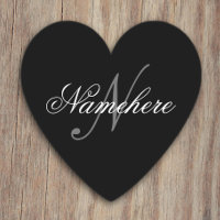 Einzigartiges Monogramm für Personalisierte Schwar