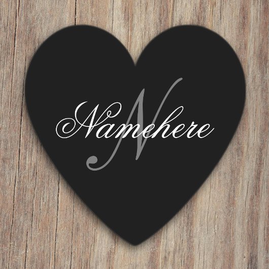 Einzigartiges Monogramm für Personalisierte Schwar Untersetzer