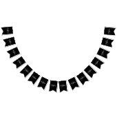 Einzigartiges Monogramm für Personalisierte Schwar Wimpelkette (Alle)