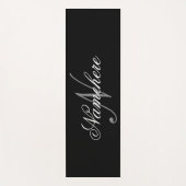 Einzigartiges Monogramm für Personalisierte Schwar Yogamatte (Vorderseite)