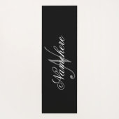 Einzigartiges Monogramm für Personalisierte Schwar Yogamatte (Rückseite)