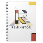 Einzigartiges Monogramm im Neoplastikstil. Buchsta Notizblock (Vorderseite)