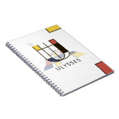 Einzigartiges Monogramm im Neoplastikstil. Buchsta Notizblock (Rechte Seite)