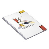 Einzigartiges Monogramm im Neoplastikstil. Buchsta Notizblock (Rechte Seite)