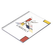 Einzigartiges Monogramm im Neoplastikstil. Buchsta Notizblock (Linke Seite)