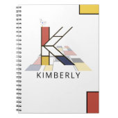 Einzigartiges Monogramm im Neoplastikstil. Buchsta Notizblock (Vorderseite)