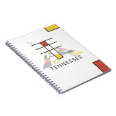Einzigartiges Monogramm im Neoplastikstil. Buchsta Notizblock (Rechte Seite)