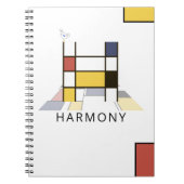 Einzigartiges Monogramm im Neoplastikstil. Buchsta Notizblock (Vorderseite)