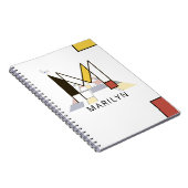 Einzigartiges Monogramm im Neoplastikstil. Buchsta Notizblock (Rechte Seite)