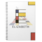 Einzigartiges Monogramm im Neoplastikstil. Buchsta Notizblock (Vorderseite)