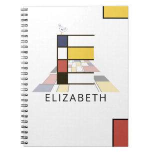 Einzigartiges Monogramm im Neoplastikstil. Buchsta Notizblock