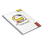 Einzigartiges Monogramm im Neoplastikstil. Buchsta Notizblock (Rechte Seite)