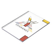 Einzigartiges Monogramm im Neoplastikstil. Buchsta Notizblock (Linke Seite)