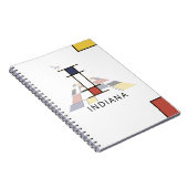 Einzigartiges Monogramm im Neoplastikstil. Buchsta Notizblock (Rechte Seite)