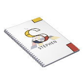 Einzigartiges Monogramm im Neoplastikstil. Buchsta Notizblock (Rechte Seite)