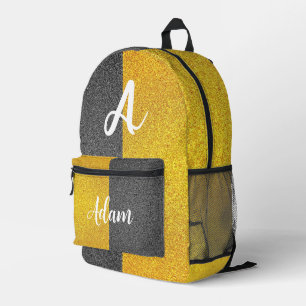(Einzigartiges Monogramm & Initialname) Luxuriöses Bedruckter Rucksack