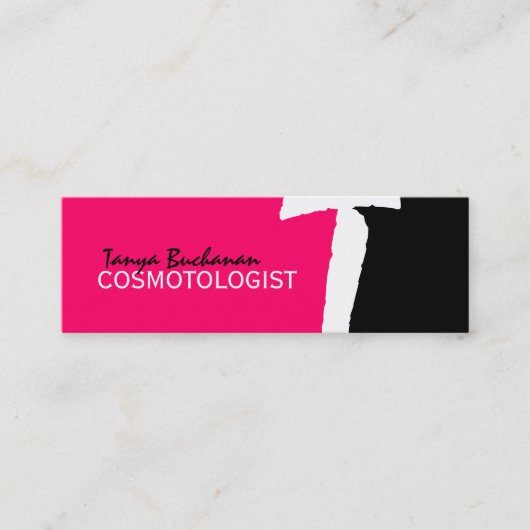 Einzigartiges Monogramm: Mini-Visitenkarten Mini Visitenkarte (Vorderseite)