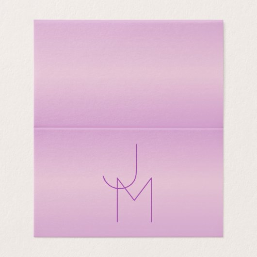 Einzigartiges Monogramm | Soft Lavendel Pink (Außenseite Aufgefaltet)