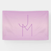 Einzigartiges Monogramm | Soft Lavendel Pink Banner (Horizontal)