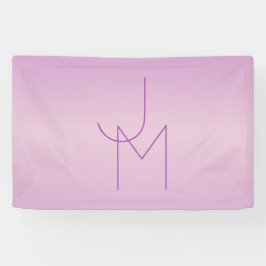 Einzigartiges Monogramm | Soft Lavendel Pink Banner