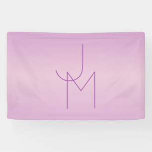 Einzigartiges Monogramm   Soft Lavendel Pink Banner