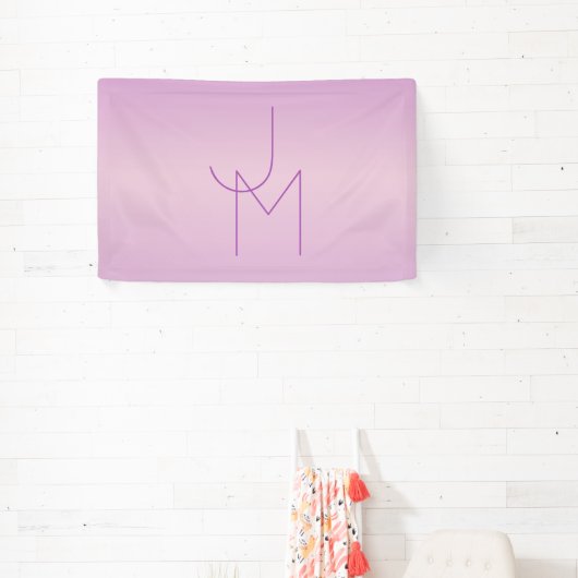 Einzigartiges Monogramm | Soft Lavendel Pink Banner (InSitu)