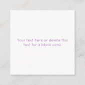 Einzigartiges Monogramm | Soft Lavendel Pink Begleitkarte (Rückseite)