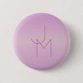 Einzigartiges Monogramm | Soft Lavendel Pink Button (Vorderseite)