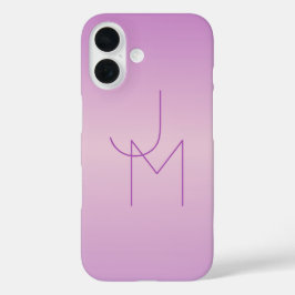 Einzigartiges Monogramm | Soft Lavendel Pink iPhone 16 Hülle