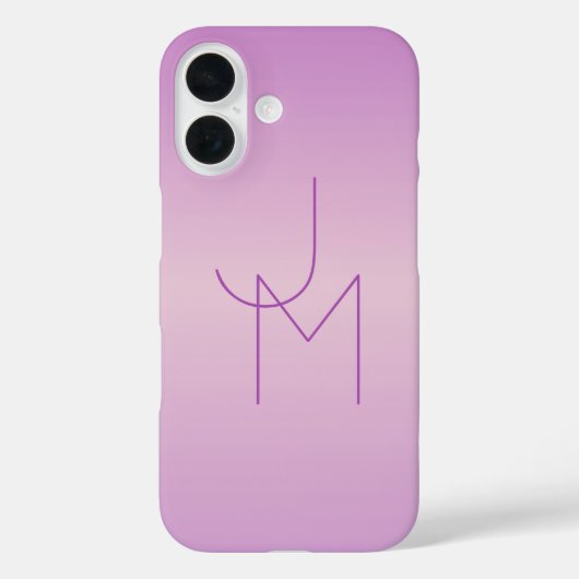 Einzigartiges Monogramm | Soft Lavendel Pink Case-Mate iPhone Hülle (Rückseite)