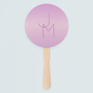 Einzigartiges Monogramm Soft Lavendel Pink Fächer