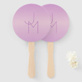 Einzigartiges Monogramm | Soft Lavendel Pink Fächer (Vorne und Hinten)
