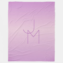 Einzigartiges Monogramm | Soft Lavendel Pink Fleecedecke