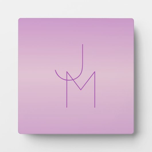 Einzigartiges Monogramm | Soft Lavendel Pink Fotoplatte (Vorderseite)