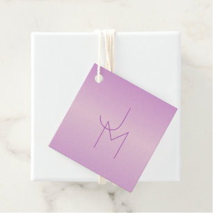 Einzigartiges Monogramm Soft Lavendel Pink Geschenkanhänger