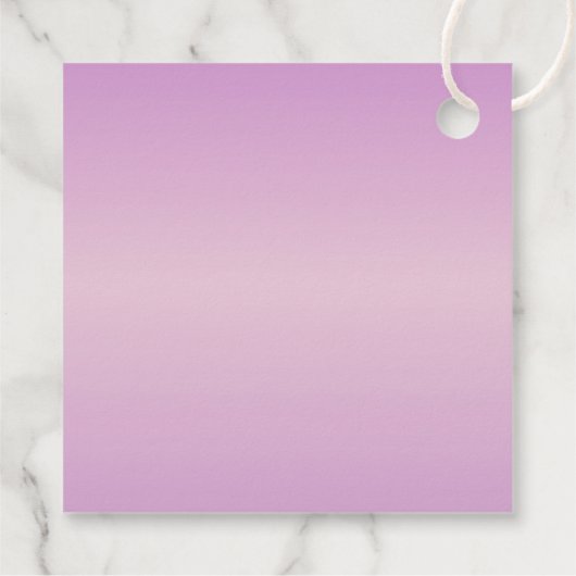 Einzigartiges Monogramm | Soft Lavendel Pink Geschenkanhänger (Rückseite)