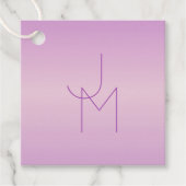 Einzigartiges Monogramm | Soft Lavendel Pink Geschenkanhänger (Vorderseite)