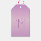 Einzigartiges Monogramm | Soft Lavendel Pink Geschenkanhänger (Vorderseite)