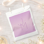 Einzigartiges Monogramm | Soft Lavendel Pink Geschenktütchen (Ausgeschnitten)