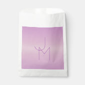 Einzigartiges Monogramm | Soft Lavendel Pink Geschenktütchen (Vorderseite)