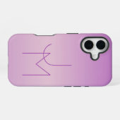 Einzigartiges Monogramm | Soft Lavendel Pink iPhone 16 Hülle (Rückseite (Horizontal))