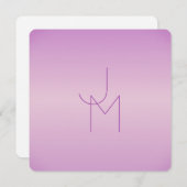 Einzigartiges Monogramm | Soft Lavendel Pink Mitteilungskarte (Vorne/Hinten)