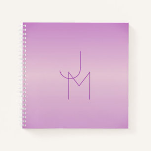 Einzigartiges Monogramm Soft Lavendel Pink Notizblock