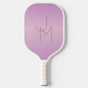 Einzigartiges Monogramm Soft Lavendel Pink Pickleball Schläger