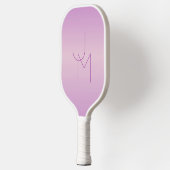 Einzigartiges Monogramm | Soft Lavendel Pink Pickleball Schläger (Links)