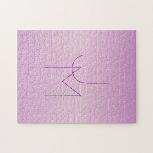 Einzigartiges Monogramm | Soft Lavendel Pink Puzzle (Horizontal)