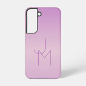 Einzigartiges Monogramm | Soft Lavendel Pink Samsung Galaxy Hülle (Rückseite)