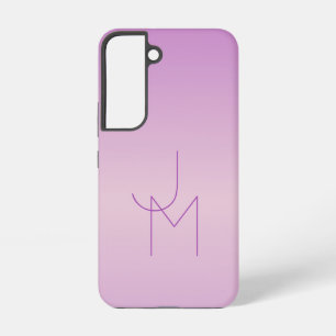 Einzigartiges Monogramm Soft Lavendel Pink Samsung Galaxy Hülle